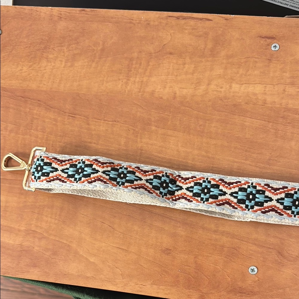 Geometric Pattern Purse Strap